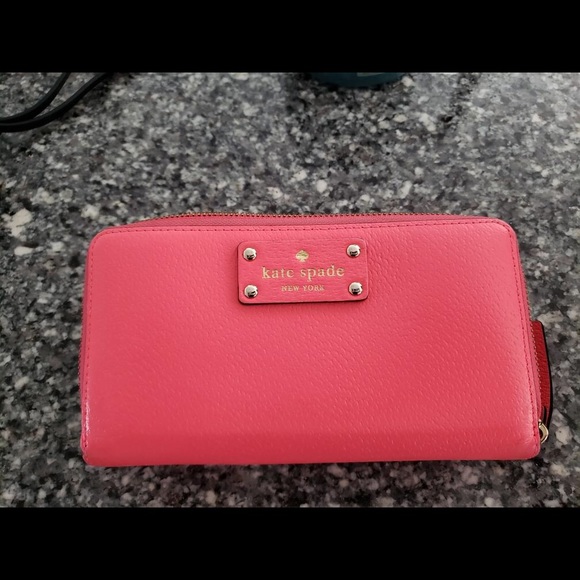 kate spade Handbags - Pink Kate Spade Large Zip Around Wallet